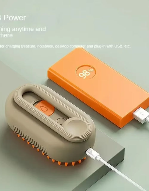 Load image into Gallery viewer, Steamy Dog Brush Electric Spray Cat Hair Brush 3 In1 Dog Steamer Brush for Massage Pet Grooming Removing Tangled and Loose Hair