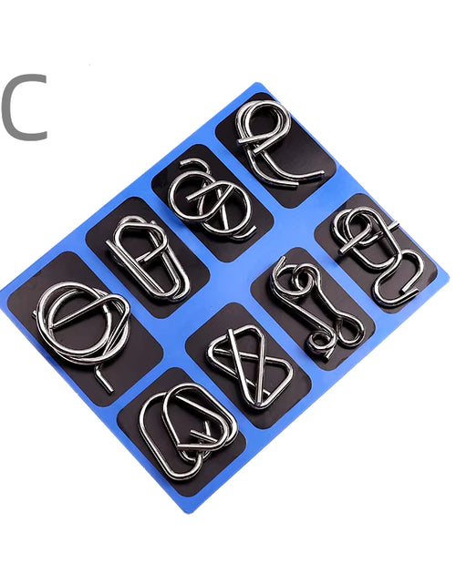Load image into Gallery viewer, Nine Links Full Set of Educational Toys Difficult People&#39; Intellectual Toys Luban Lock Hole Open Lock Adult Student Ring Release
