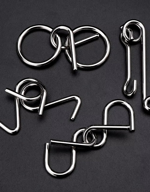 Load image into Gallery viewer, Nine Links Full Set of Educational Toys Difficult People&#39; Intellectual Toys Luban Lock Hole Open Lock Adult Student Ring Release
