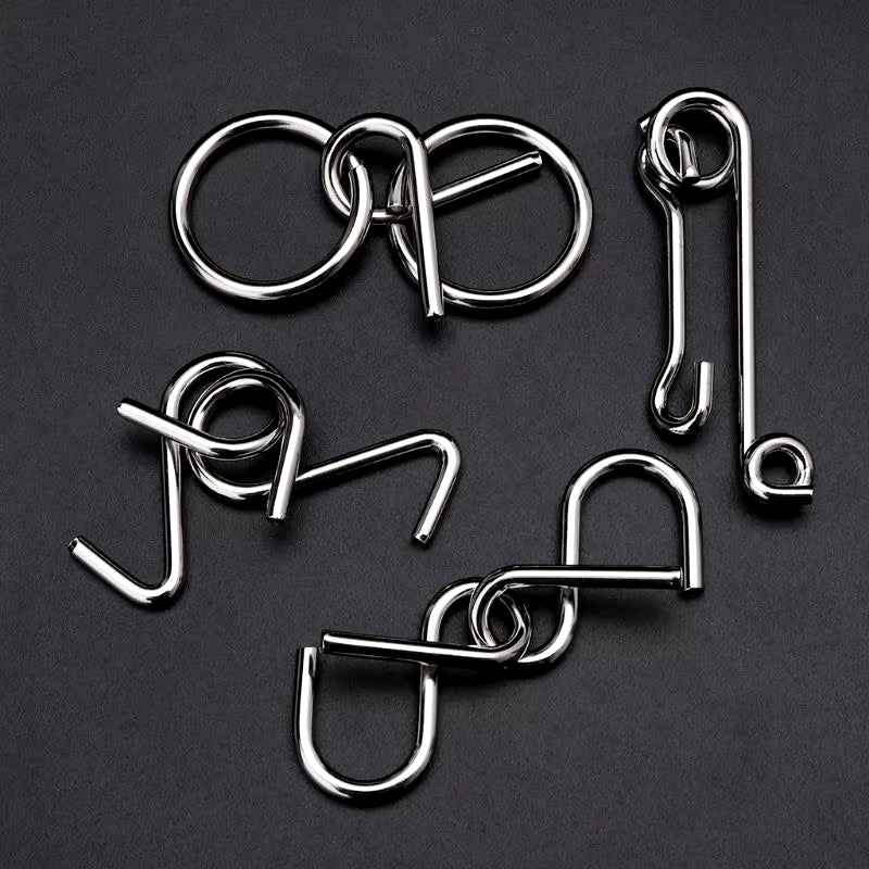 Nine Links Full Set of Educational Toys Difficult People' Intellectual Toys Luban Lock Hole Open Lock Adult Student Ring Release