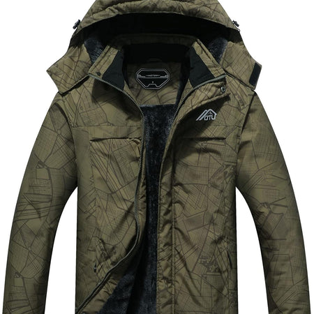 Men'S Waterproof Ski Jacket Snowboarding Windbreaker Warm Winter Hooded Mountain Snow Coat