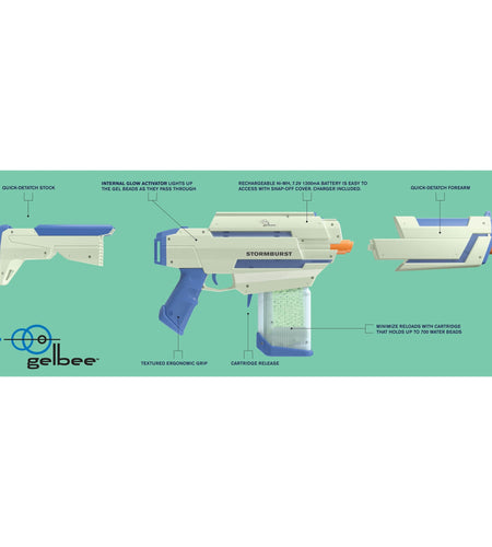 'S Storm Burst Glow in the Dark Water Bead Blaster, 'S Brand, Ages 14 and Up