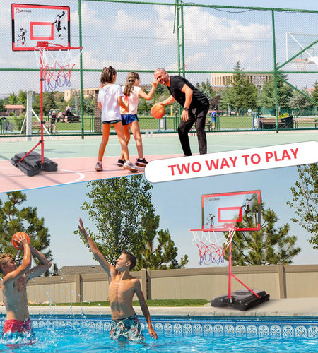 Kids Basketball Hoop for Age 3 4 5 6 7 8, Toddler Basketball Hoops Adjustable Height 3.01Ft-5.64Ft, Indoor Outdoor Mini Basketball Hoop Goal & Backboard Ball Games Toys for Girl Boy