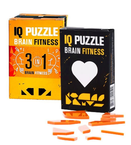 SET of 3  IQ Puzzle Brain Fitness Games Brain Teaser Puzzles for Adults and Kid Puzzle Mind Puzzles Brain Games