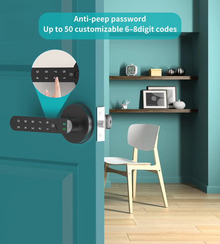 Smart Fingerprint Door Lock Biometric Keyless Entry Door Knob with Keypads by  for Home