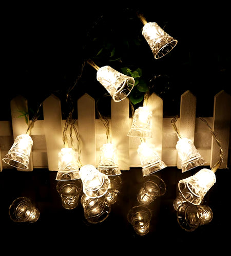 Led Christmas Lights Mini Bells Garland 1.5M 3M 6M Fairy String Lights Battery Operated Christmas Party Tree Decoration for Home