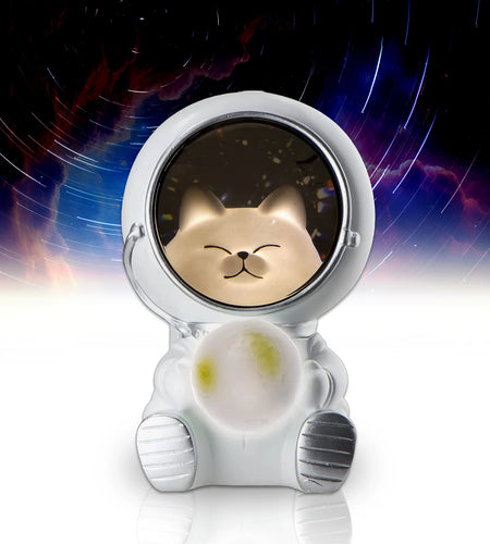 Astronaut Projector Night Light, Cute Spaceman LED Night Light Astronaut Moon Lamps for Kids Adults for Bedroom, Christmas, Birthdays, Space Cat