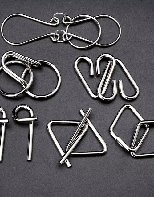 Load image into Gallery viewer, Nine Links Full Set of Educational Toys Difficult People&#39; Intellectual Toys Luban Lock Hole Open Lock Adult Student Ring Release
