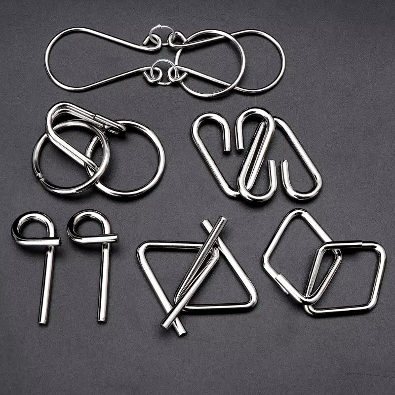 Nine Links Full Set of Educational Toys Difficult People' Intellectual Toys Luban Lock Hole Open Lock Adult Student Ring Release
