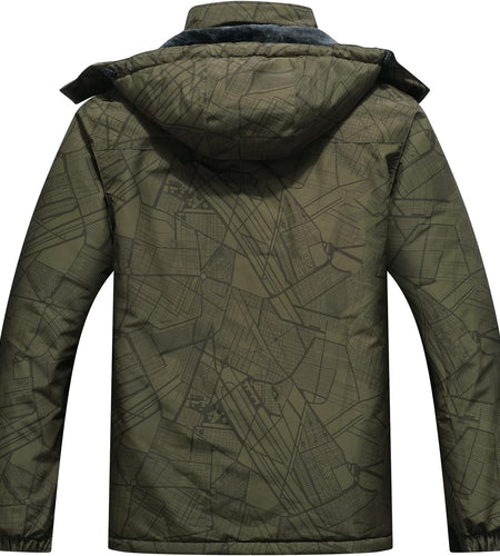 Men'S Waterproof Ski Jacket Snowboarding Windbreaker Warm Winter Hooded Mountain Snow Coat